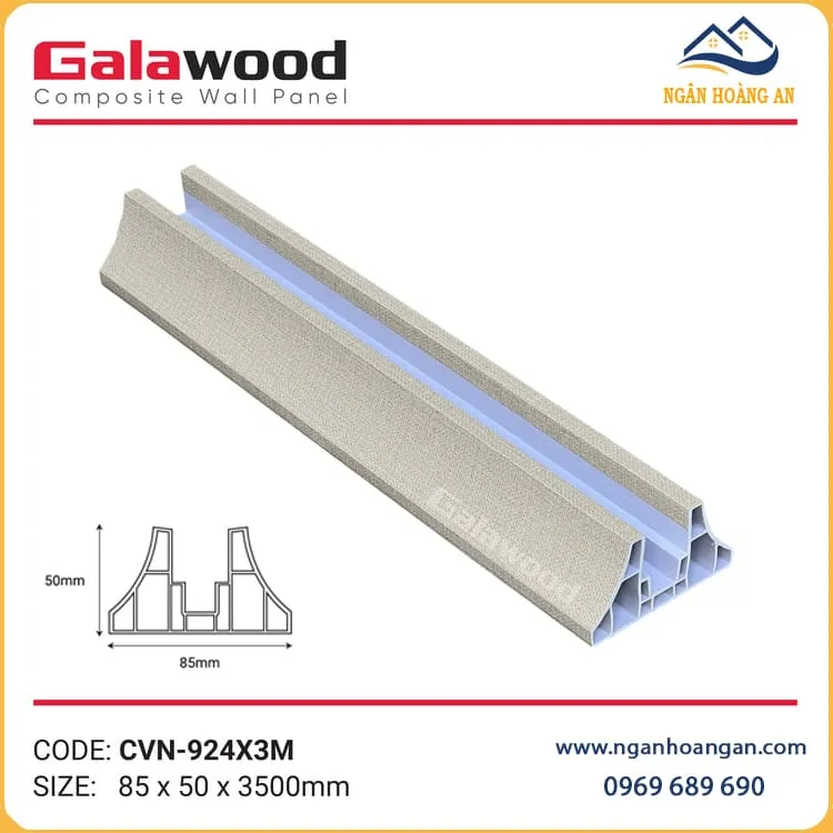 Bộ Vách Ngăn 2 Mặt Nhựa Giả Gỗ Galawood 924